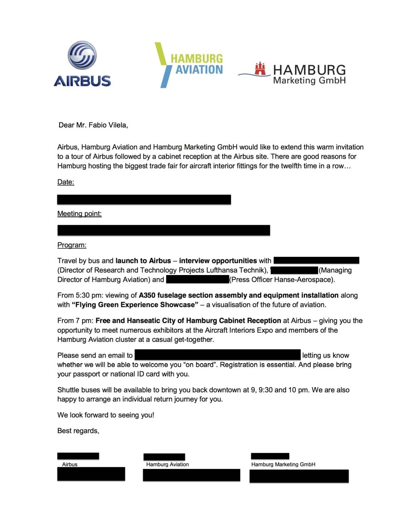 AIRBUS INVITATION