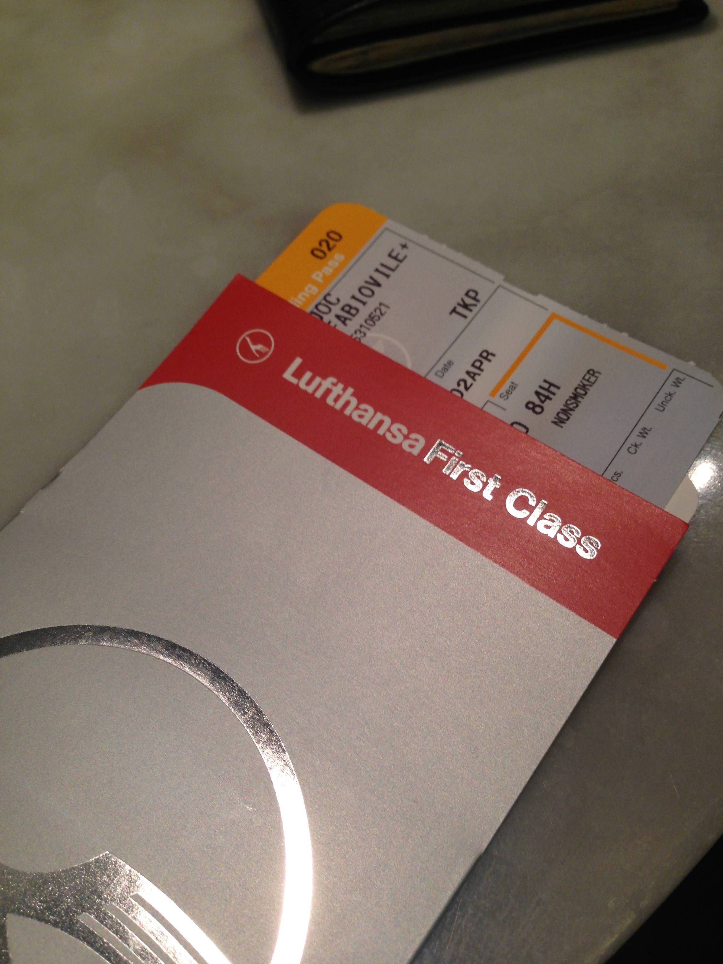 Lufthansa Check in Primeira Classe