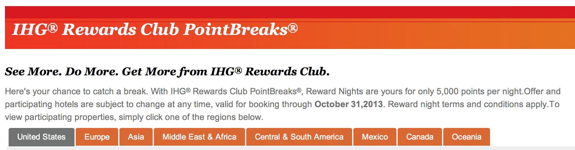 ihg points break