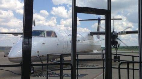 Classe Econômica da United no Bombardier Q400