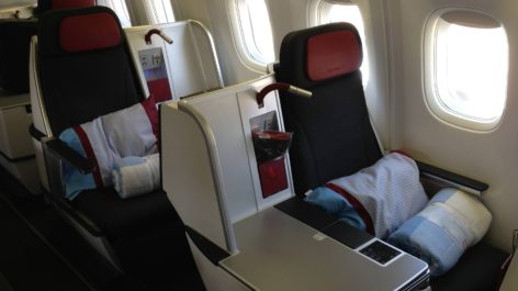Classe Executiva da Austrian Airlines no B767-300