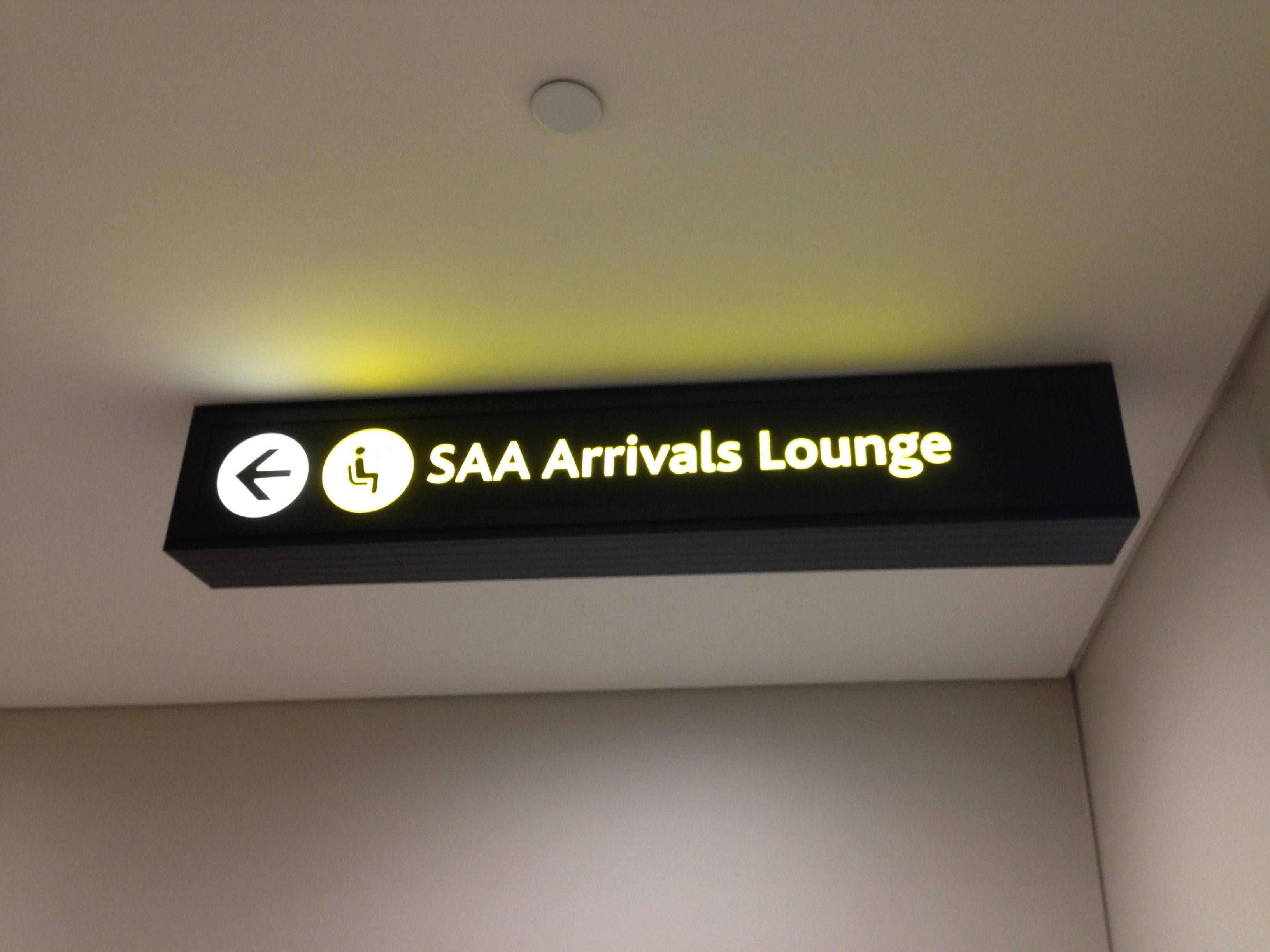 South African Airways Arrival Lounge