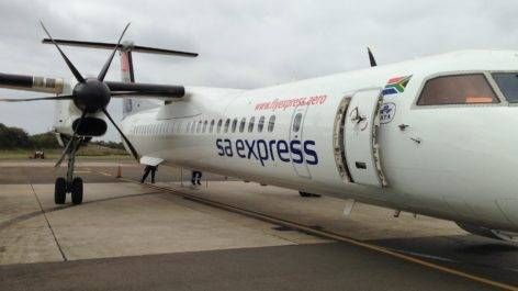 Classe Econômica da South African Express no Bombardier Q400