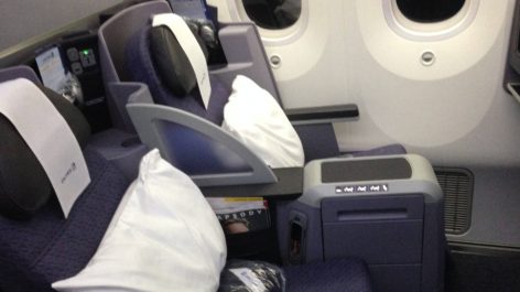 Classe Executiva da United no Boeing 787-800 Dreamliner