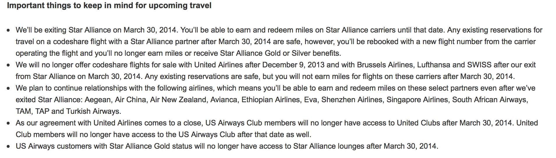 us airways star alliance