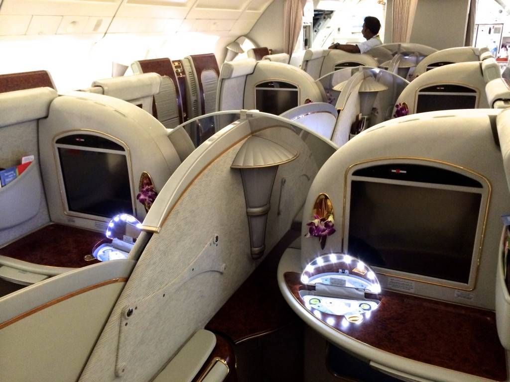 Emirates First Class Primeira Classe A340