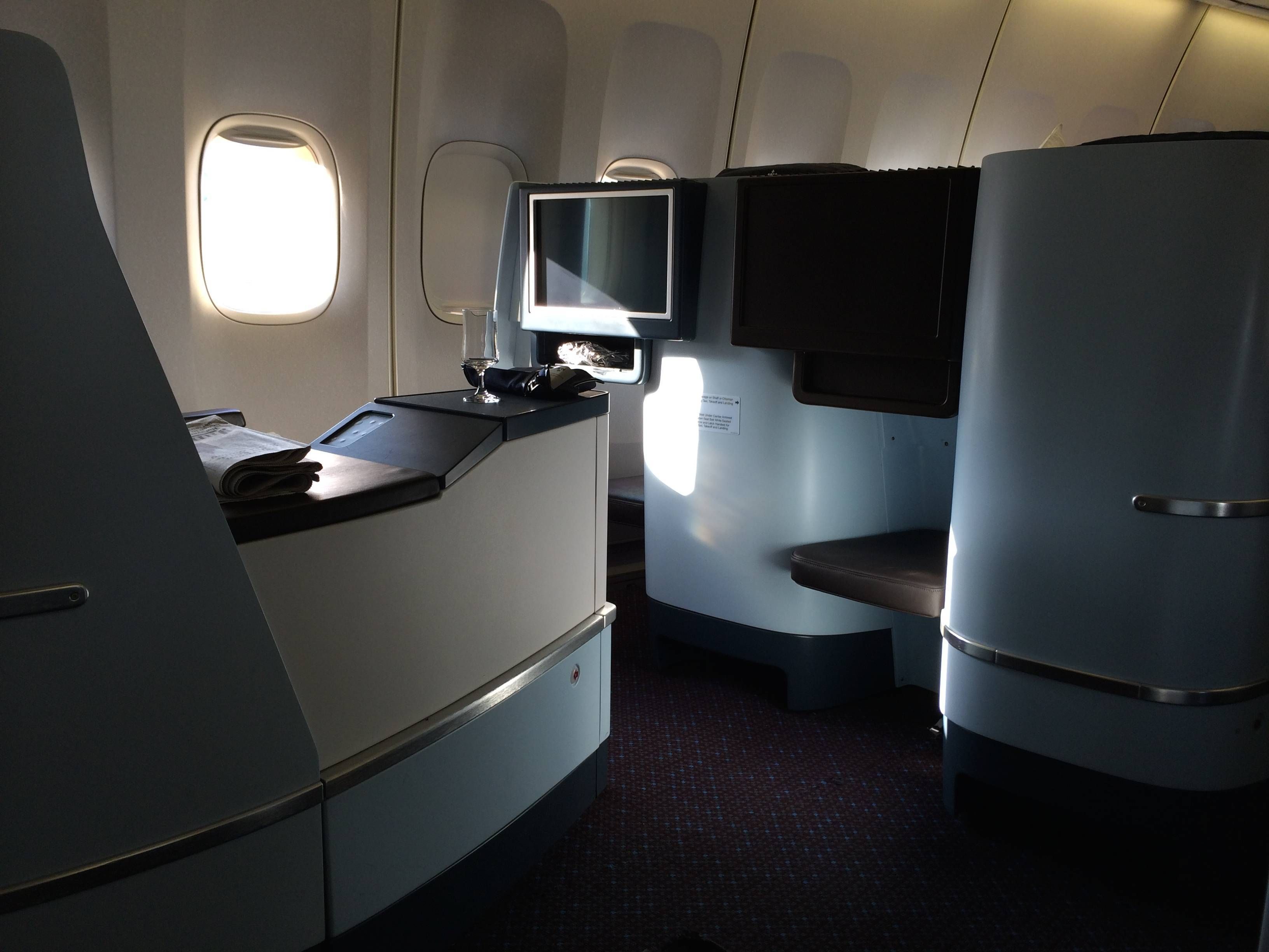 KLM b747 new business class nova classe executiva