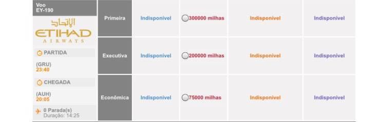 Smiles já permite resgate na Etihad Airways