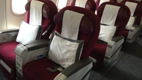 Primeira Classe da Qatar Airways no A321
