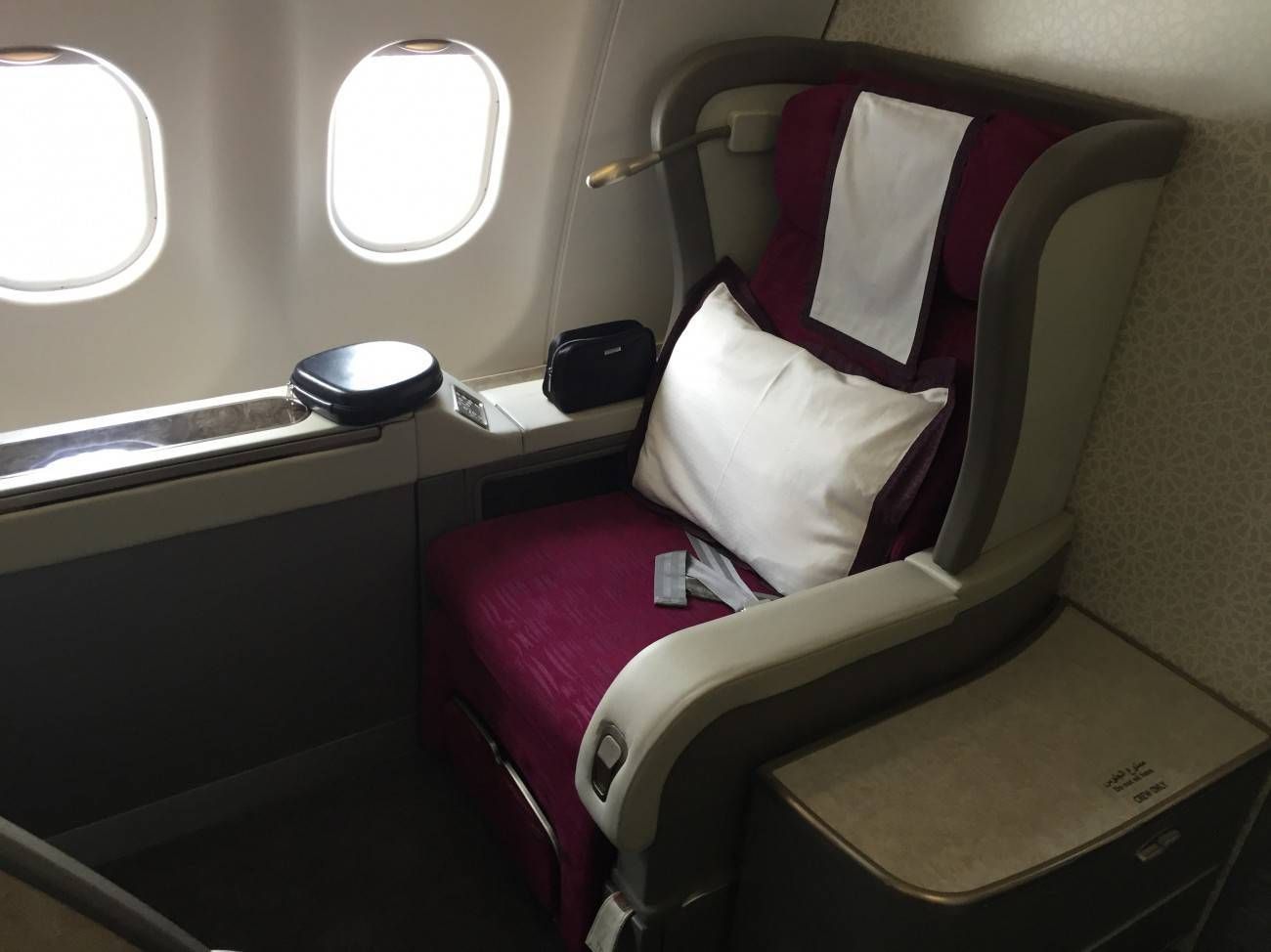 qatar airways a340 first class primeira classe