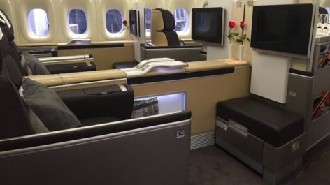 Primeira Classe da Lufthansa no B747-8