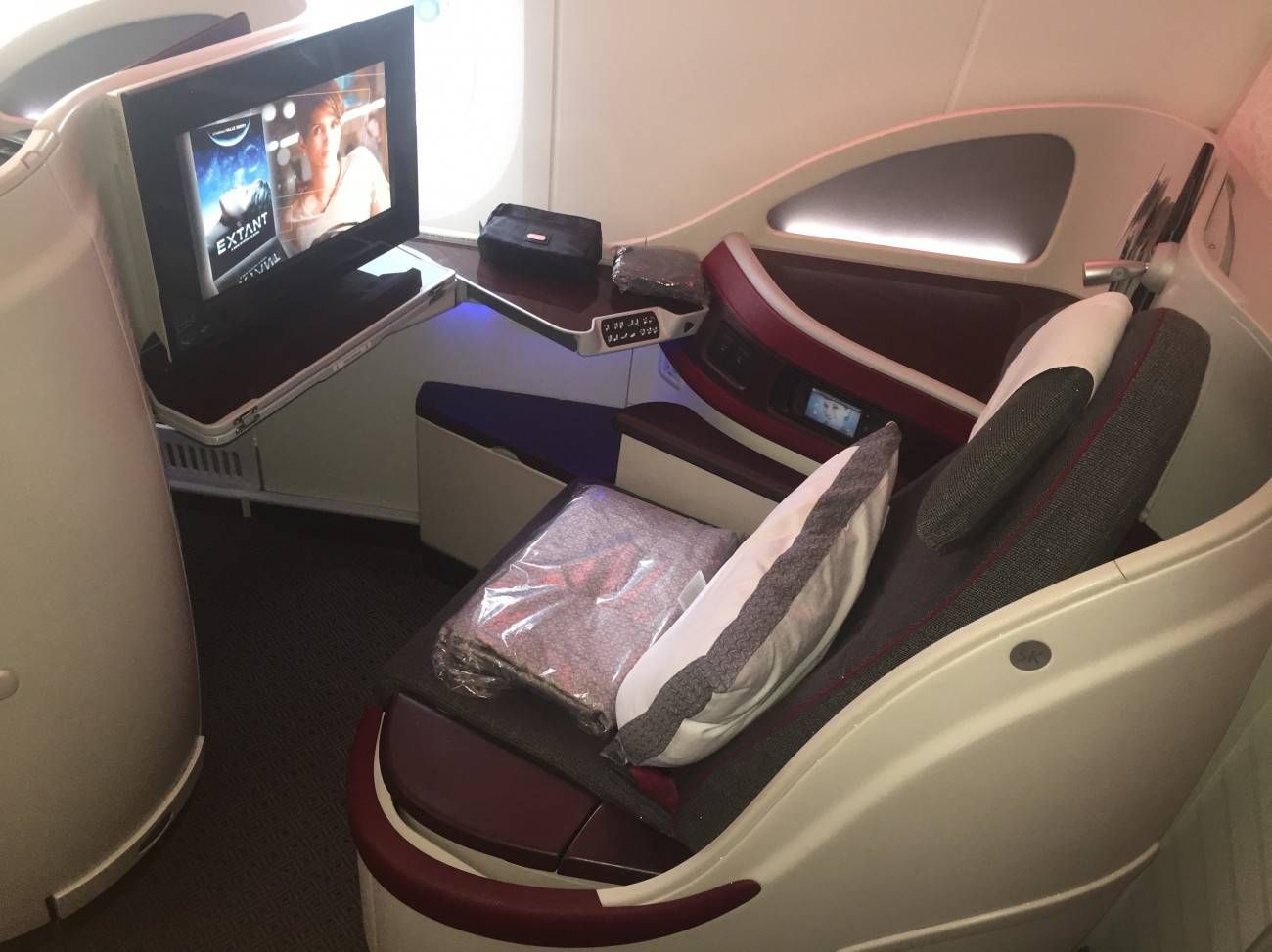 qatar airways b787 business class executiva