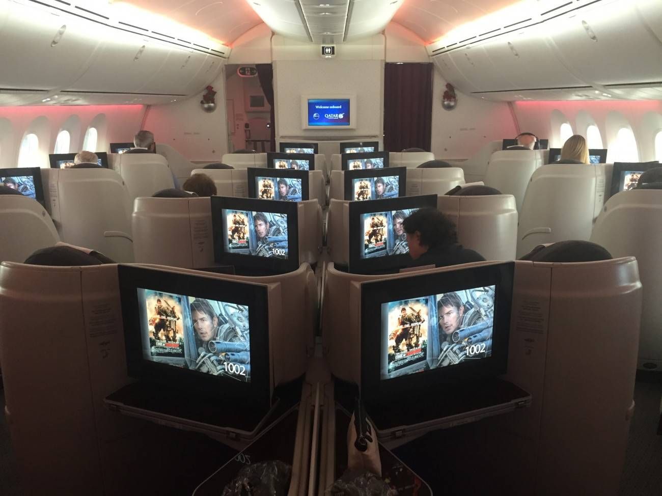 qatar airways b787 business class executiva