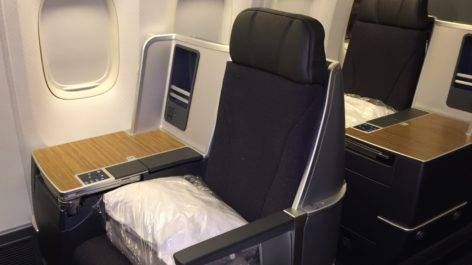 Nova Classe Executiva da American Airlines no B767-300 no vôo inaugural de Campinas para Nova York