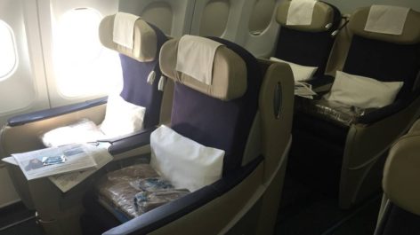 Classe executiva da Aerolineas Argentinas no A330