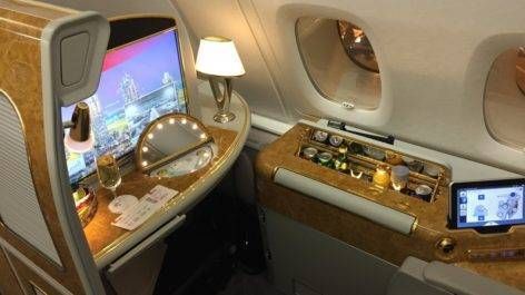 Primeira Classe da Emirates no A380 - Shanghai para Dubai