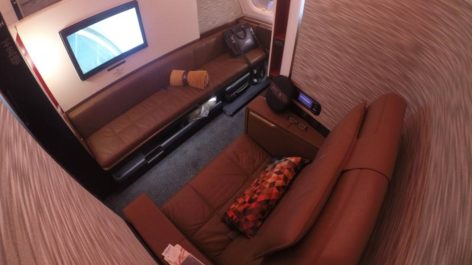 Primeira Classe da Etihad Airways no A380 (First Class Apartment) - Vôo inaugural Abu Dhabi para Sydney