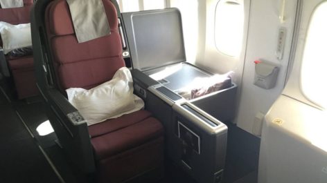 Classe Executiva da Qantas no B747 - Sydney para Santiago do Chile