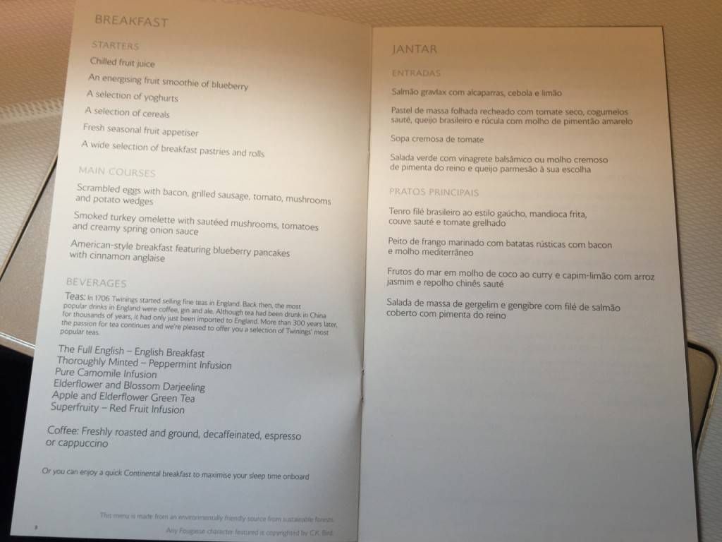 Primeira Classe da British Airways First Class B747-025