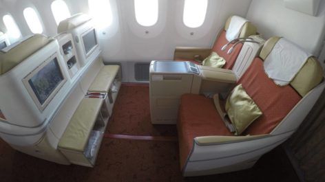 Classe Executiva da Air India no B787 - Seoul para Hong Kong