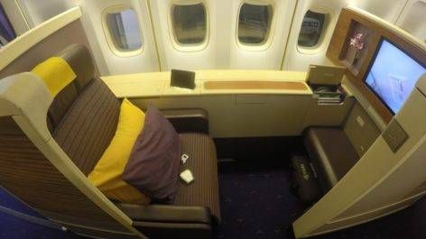 Primeira Classe da Thai Airways no B747-400 - Tóquio para Bangkok