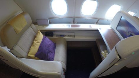 Primeira Classe da Thai Airways no A380 - Bangkok para Hong Kong