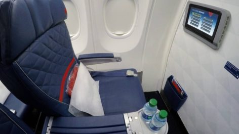 Primeira Classe doméstica da Delta no B737-900ER - Atlanta para São Francisco