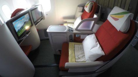 Classe Executiva da Ethiopian Airlines no B787 - Addis Ababa para São Paulo