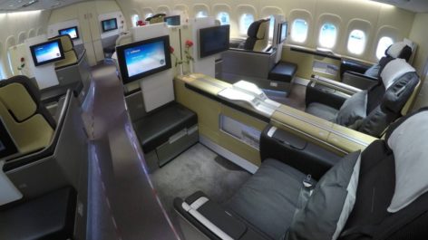 Primeira Classe da Lufthansa no B747-800 - São Paulo para Frankfurt