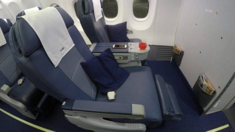 Première Class da Jet Airways no B737 - Mumbai para Jaipur