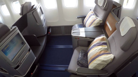 Classe executiva da Lufthansa no B747-8i - Frankfurt p/ São Paulo