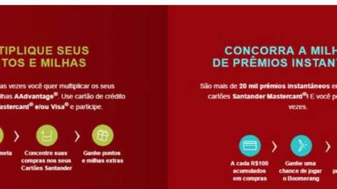Nova promoção dos cartões Santander vai permitir turbinar seu acúmulo de pontos