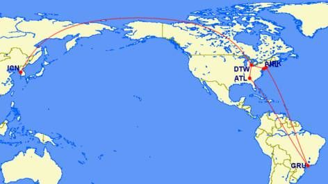 Introdução - Despedida do B747 e estréia do A350 da Delta