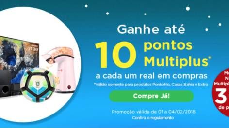 Ganhe até 13 pontos Multiplus por real gasto no site Comprei Pontuei