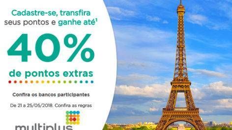 Bônus de até 40% na transferência de pontos para a Multiplus!