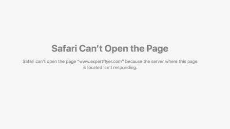 Vocês estão com problemas para acessar o ExpertFlyer?