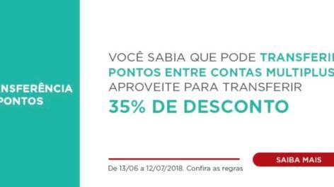Multiplus oferece 35% desconto na transferência de pontos entre contas