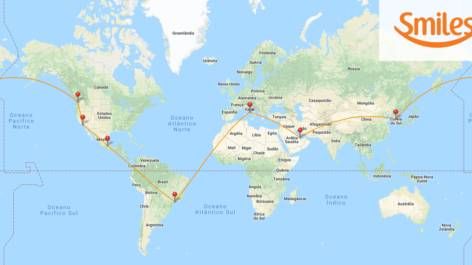 Dê uma Volta ao Mundo em Executiva usando suas milhas Smiles!