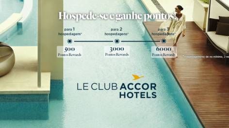 Le Club Accor Hotels oferece até 7.500 pontos em 3 hospedagens