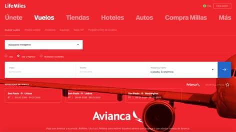 LifeMiles reformula site e sistema de busca de passagens