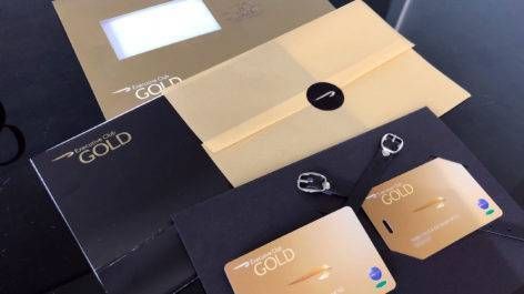 Kit de boas vindas do cartão Gold do Executive Club da British Airways - Welcome Kit