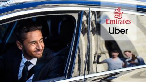 Emirates oferece voucher cortesia de corrida na Uber para passageiros da classe econômica