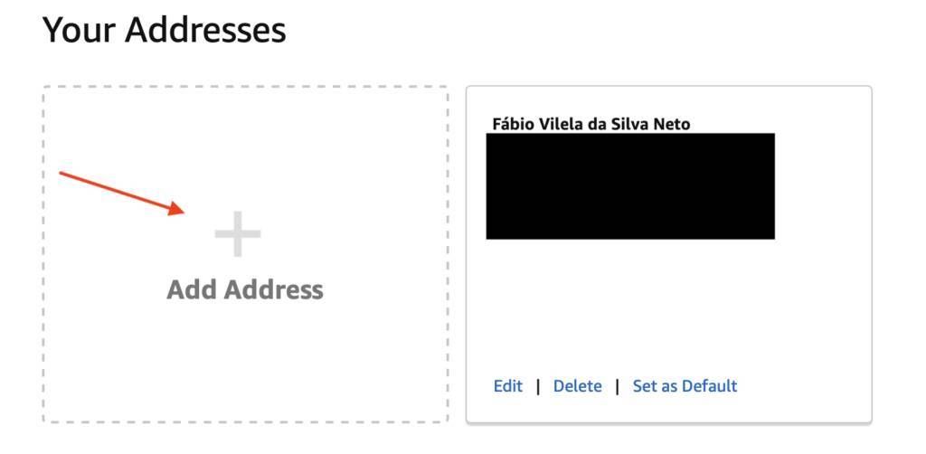 Como adicionar um endereço no Amazon Locker