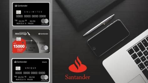 Santander anuncia reajuste no valor da anuidade de seus cartões de crédito