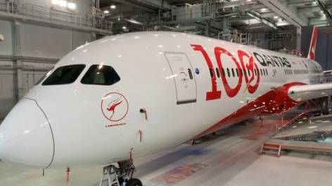 Qantas divulga imagens de seu novo Boeing 787-9 com pintura especial dos 100 anos