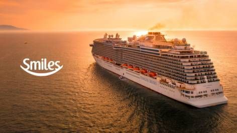 Smiles oferece até 9 milhas por real gasto em viagens de Cruzeiros