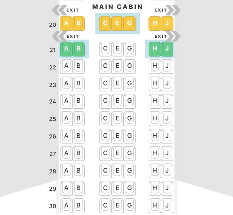mapa de assentos 2-3-2