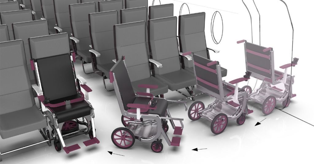 cadeira de rodas aeronave