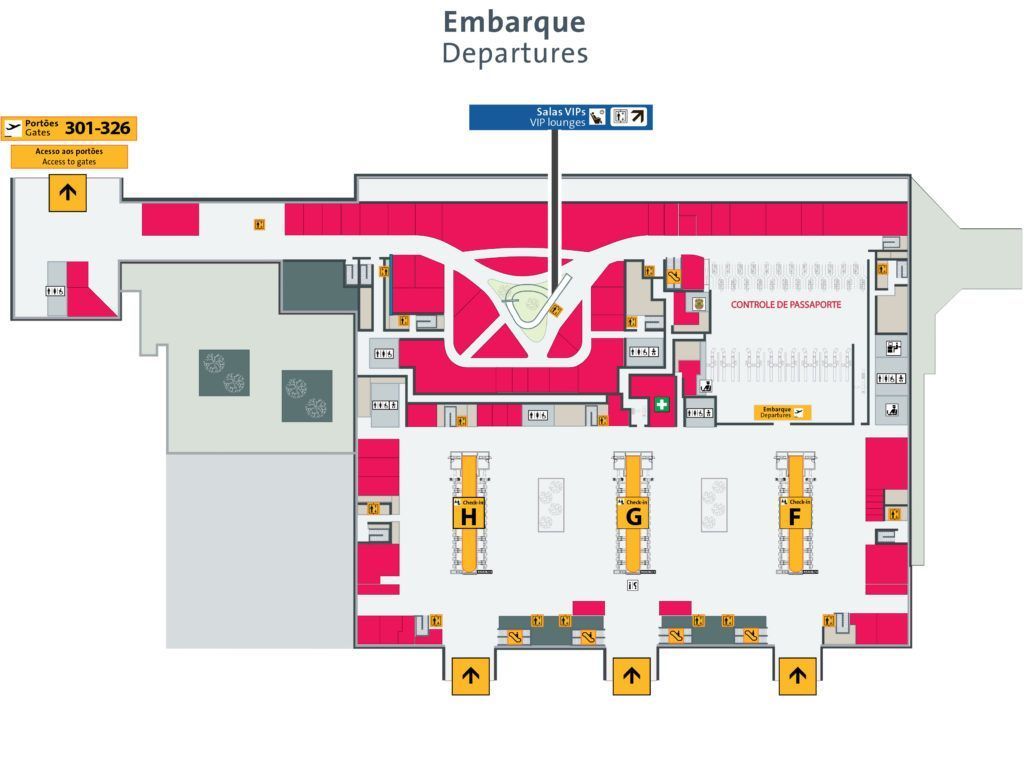 Mapa GRU T3 Aeroporto de Guarulhos