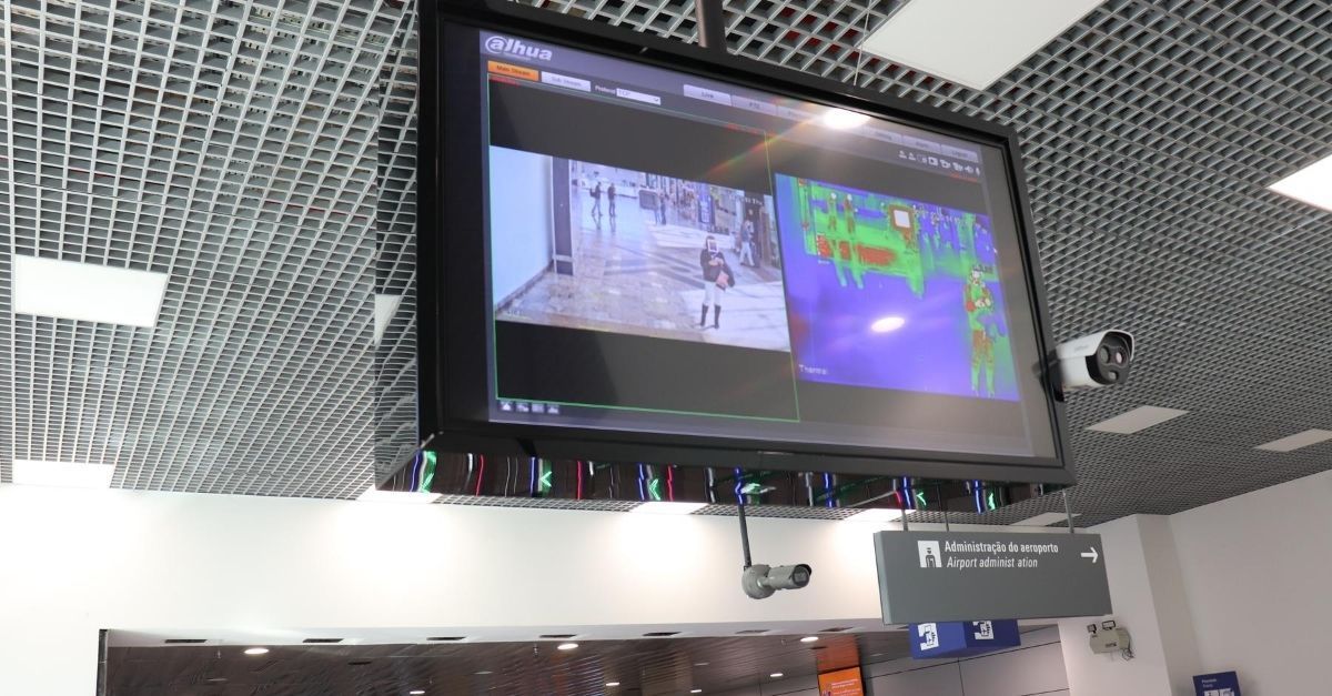 câmera térmica no aeroporto de Porto Alegre